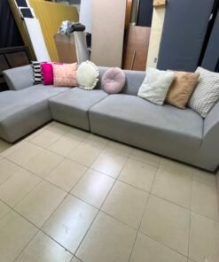 Modern Grey Modular L-Shaped Sectional Sofa – Fabric Couch with Chaise Lounge, Deep Seating & Clean Minimalist Lines - Image 5