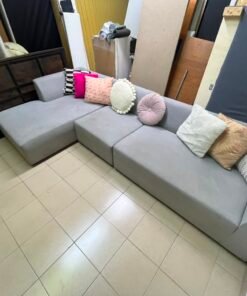 Modern Grey Modular L-Shaped Sectional Sofa – Fabric Couch with Chaise Lounge, Deep Seating & Clean Minimalist Lines - Image 7