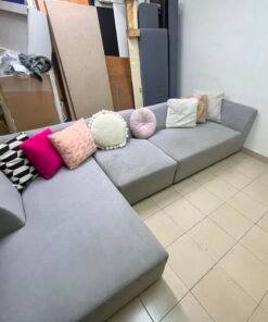 Modern Grey Modular L-Shaped Sectional Sofa – Fabric Couch with Chaise Lounge, Deep Seating & Clean Minimalist Lines - Image 10