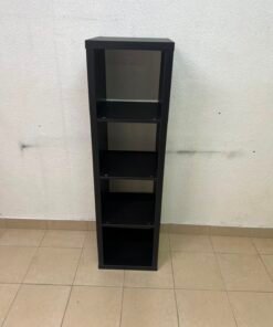 IKEA KALLAX shelving unit in black and brown, vertical design - Image 9