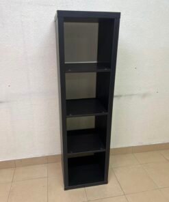 IKEA KALLAX shelving unit in black and brown, vertical design - Image 6