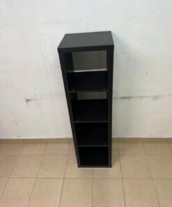 IKEA KALLAX shelving unit in black and brown, vertical design - Image 4