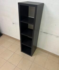 IKEA KALLAX shelving unit in black and brown, vertical design - Image 3