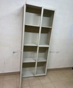 A bookcase with a glass door from IKEA, specifically from the BILLY/OXBERG series in white. - Image 2