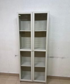 A bookcase with a glass door from IKEA, specifically from the BILLY/OXBERG series in white. - Image 5