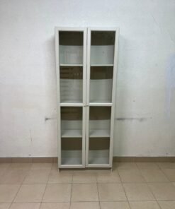 A bookcase with a glass door from IKEA, specifically from the BILLY/OXBERG series in white. - Image 6