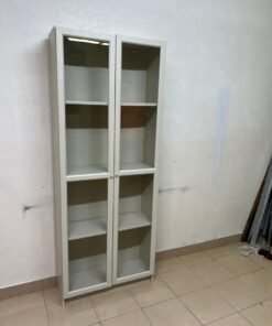 A bookcase with a glass door from IKEA, specifically from the BILLY/OXBERG series in white. - Image 7