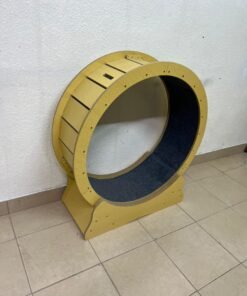 This wooden exercise wheel for cats is designed for indoor use to help cats burn energy and stay fit. - Image 2