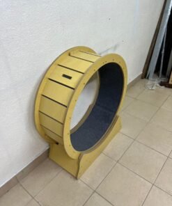 This wooden exercise wheel for cats is designed for indoor use to help cats burn energy and stay fit. - Image 3