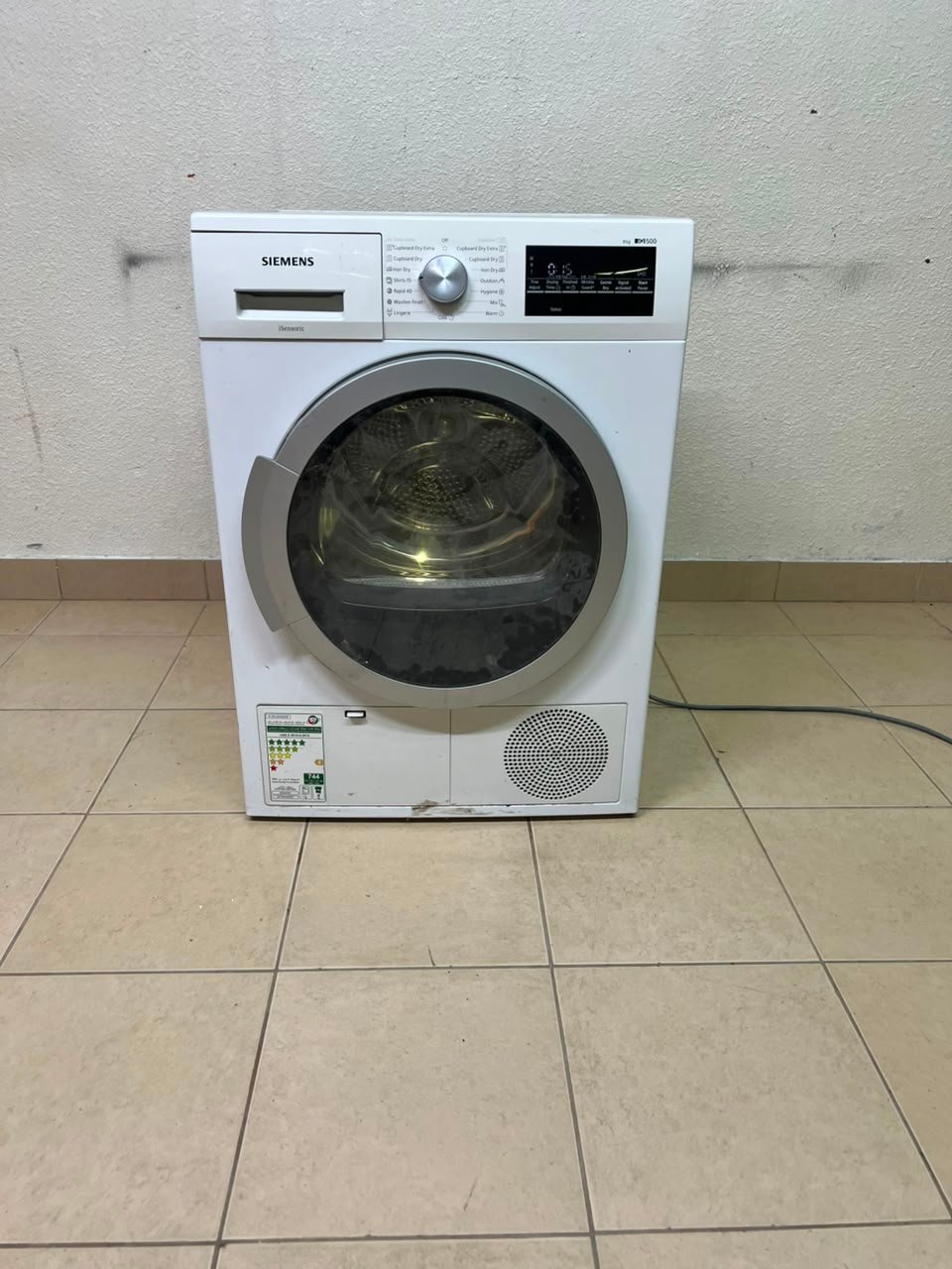 Siemens iQ500 9 kg Heat Pump Dryer – White Front Load Condenser Tumble Dryer