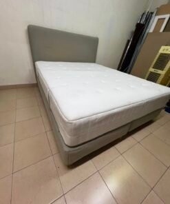 Modern Grey & White Divan Bed Set – Upholstered Headboard, Tufted White Mattress & Matching Grey Base for Bedroom & Guest Room - Image 8