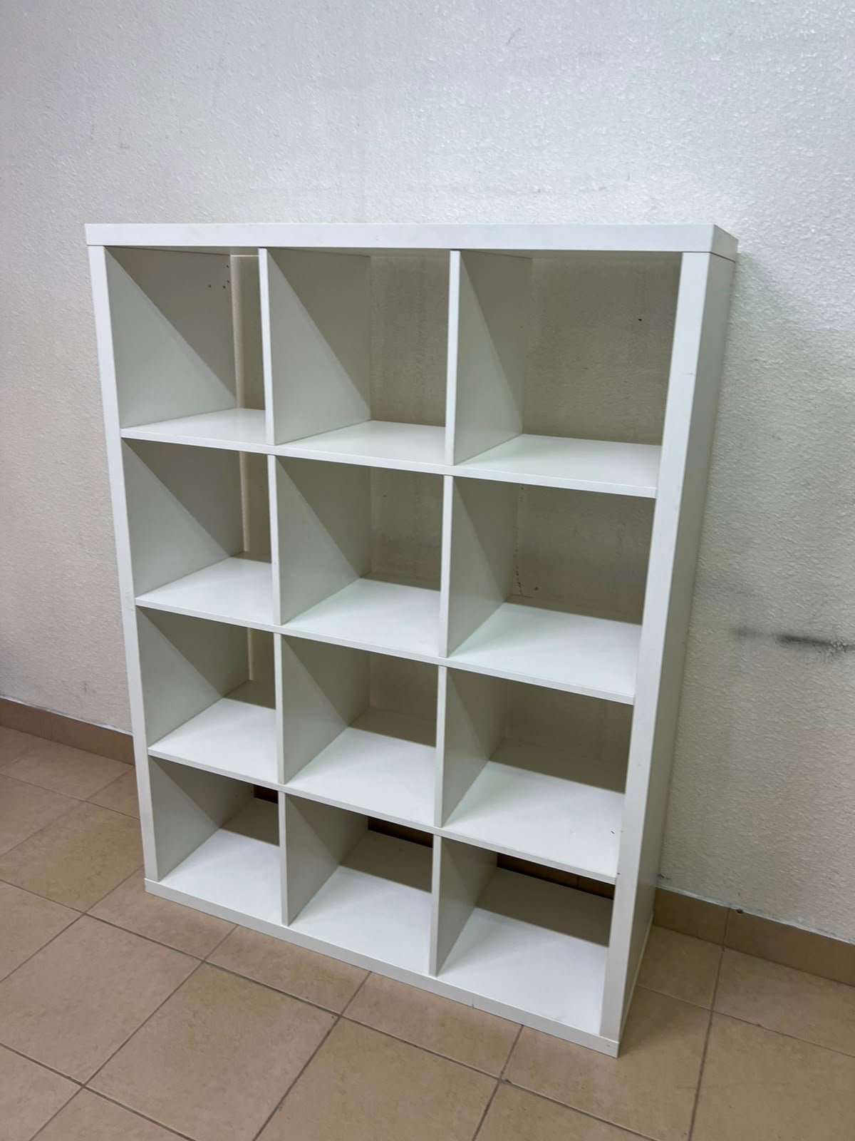 Modern White 12-Cube Bookshelf / Storage Organizer – 4-Tier Open Compartment Shelving Unit for Living Room, Bedroom & Office - Image 4