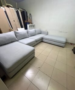 Modern Light Grey U-Shaped Sectional Sofa with 2 Chaise Lounges – Large Plush Fabric Couch with 3 Back Cushions & Solid Base for Living Room - Image 5