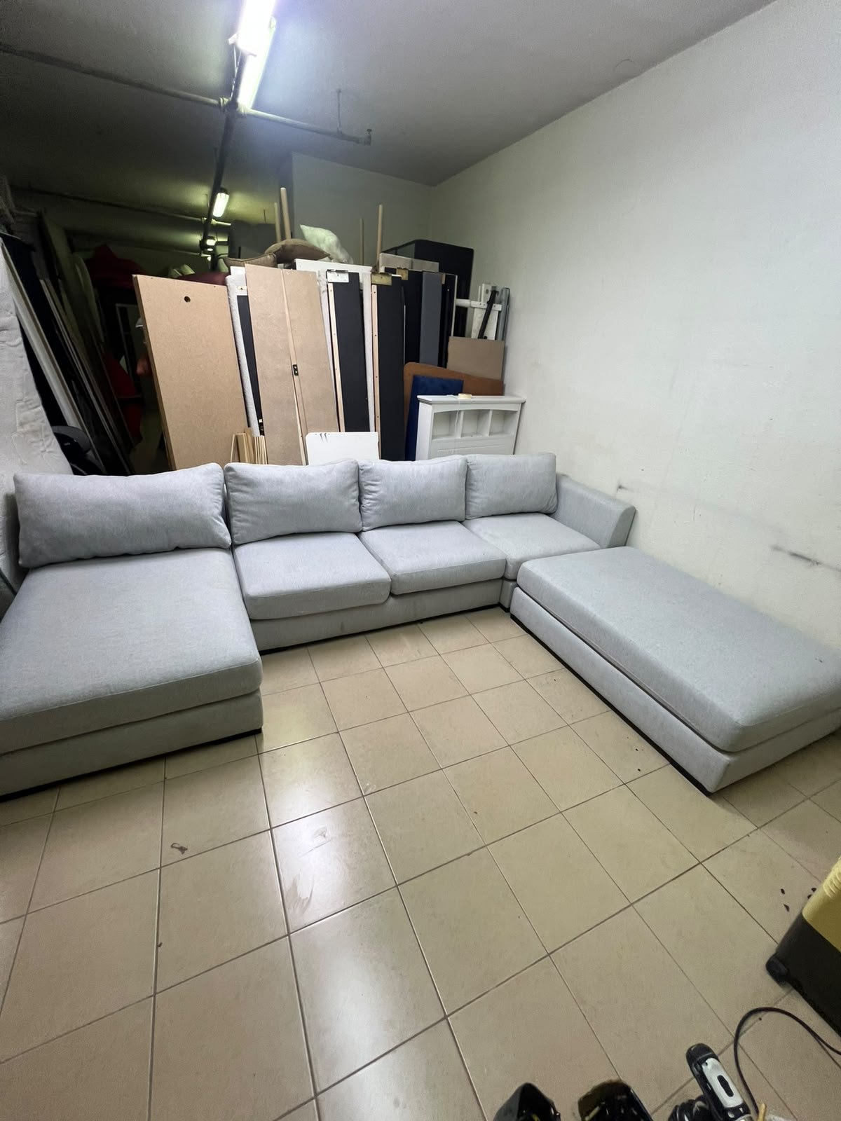 Modern Light Grey U-Shaped Sectional Sofa with 2 Chaise Lounges – Large Plush Fabric Couch with 3 Back Cushions & Solid Base for Living Room