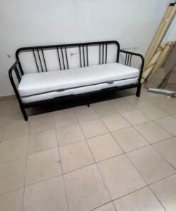 This is a black metal daybed that extends to convert into a double bed or a sofa; it closely resembles the IKEA FYRESDAL daybed frame (80x200 cm). - Image 10