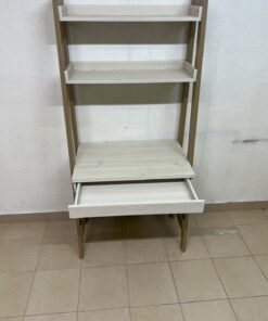 A ladder-style desk unit featuring shelves and an upper drawer; crafted from engineered wood in a light wood and white finish, it is a practical, space-saving piece suitable for bedrooms or study corners. - Image 5
