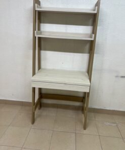 A ladder-style desk unit featuring shelves and an upper drawer; crafted from engineered wood in a light wood and white finish, it is a practical, space-saving piece suitable for bedrooms or study corners. - Image 6