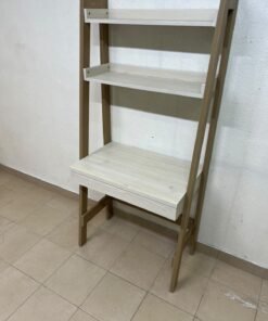 A ladder-style desk unit featuring shelves and an upper drawer; crafted from engineered wood in a light wood and white finish, it is a practical, space-saving piece suitable for bedrooms or study corners. - Image 10
