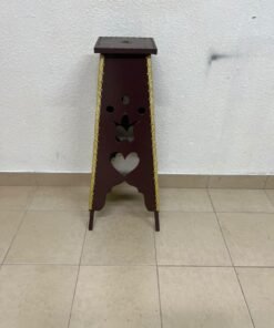 A tall wooden garment incense burner (incense stand) featuring a tower or pyramid design; it is used to scent abayas, clothing, and fabrics by hanging or placing them over the burner, allowing them to absorb the fragrance of incense and oud. - Image 3