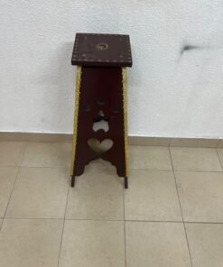 A tall wooden garment incense burner (incense stand) featuring a tower or pyramid design; it is used to scent abayas, clothing, and fabrics by hanging or placing them over the burner, allowing them to absorb the fragrance of incense and oud. - Image 10