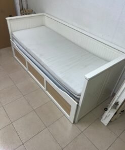 IKEA HEMNES daybed frame in white, featuring three built-in storage drawers. - Image 6