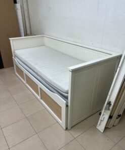 IKEA HEMNES daybed frame in white, featuring three built-in storage drawers. - Image 5