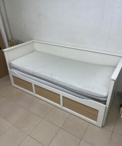 IKEA HEMNES daybed frame in white, featuring three built-in storage drawers. - Image 4