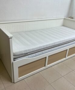IKEA HEMNES daybed frame in white, featuring three built-in storage drawers. - Image 8