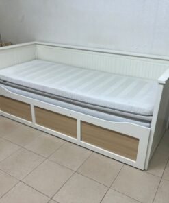 IKEA HEMNES daybed frame in white, featuring three built-in storage drawers. - Image 9