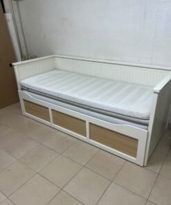IKEA HEMNES daybed frame in white, featuring three built-in storage drawers. - Image 11