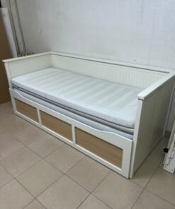 IKEA HEMNES daybed frame in white, featuring three built-in storage drawers. - Image 12