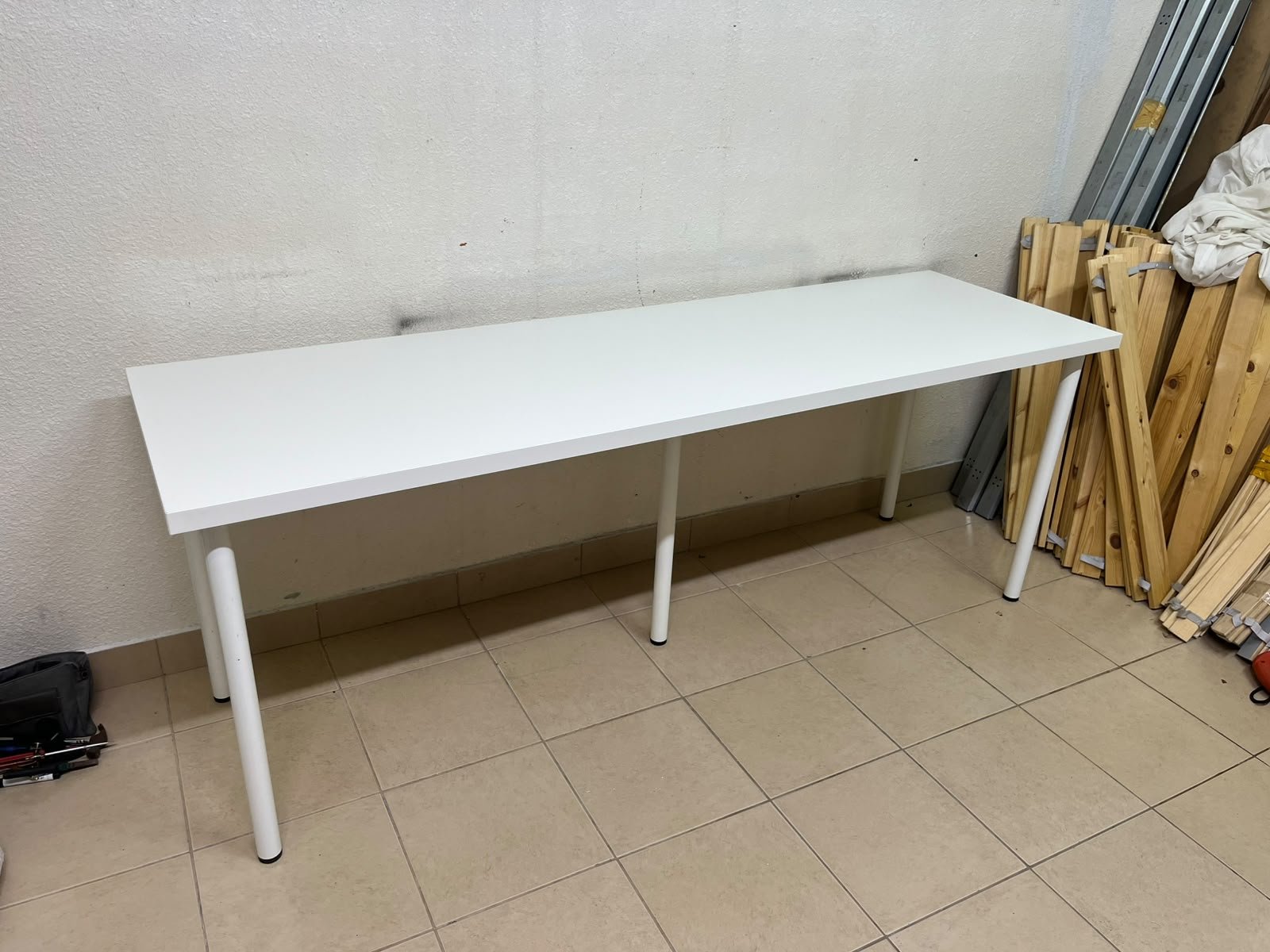 IKEA LAGKAPTEN / ADILS desk in white. - Image 14