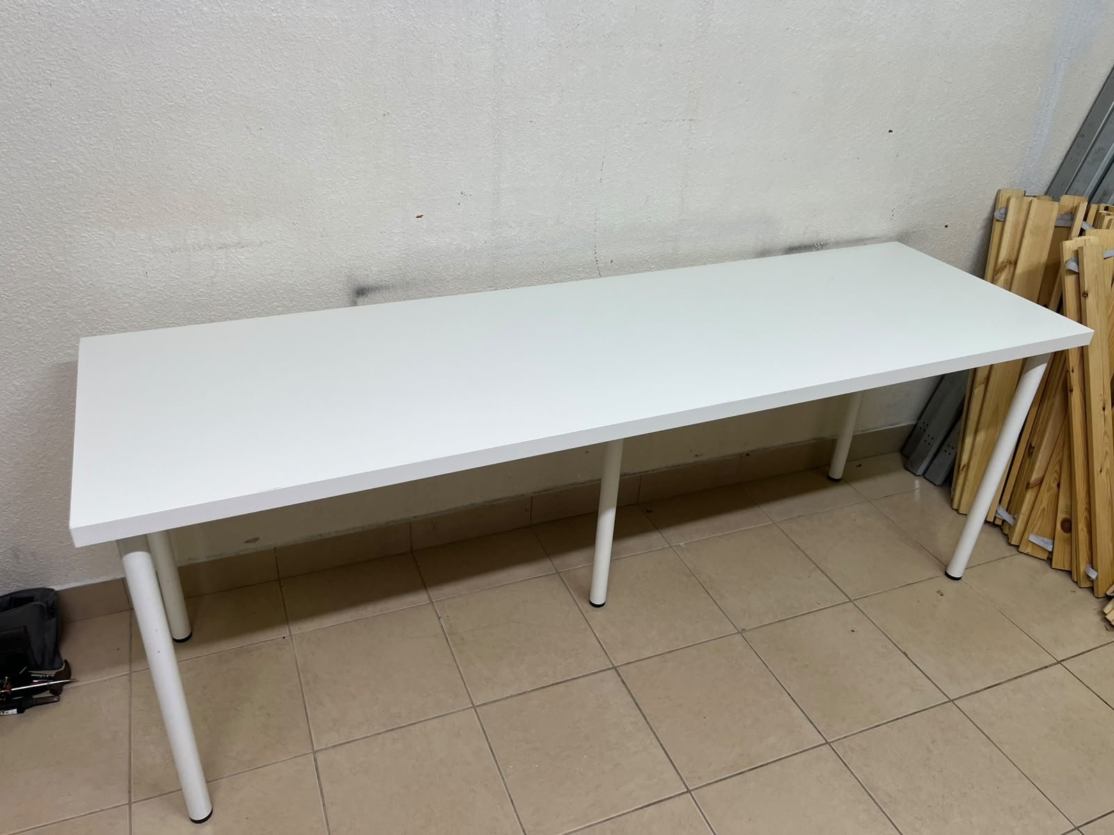 IKEA LAGKAPTEN / ADILS desk in white. - Image 5