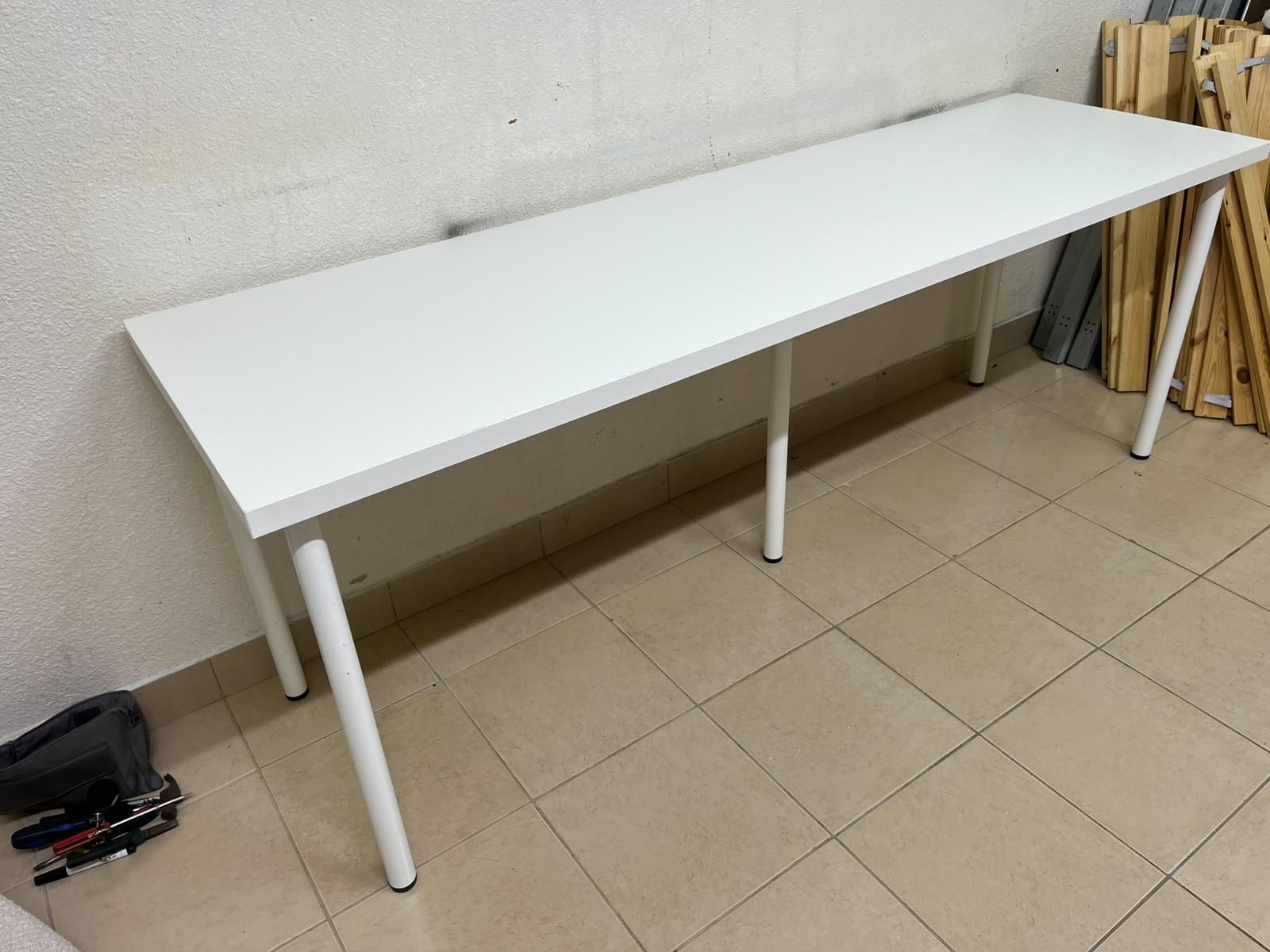 IKEA LAGKAPTEN / ADILS desk in white. - Image 3