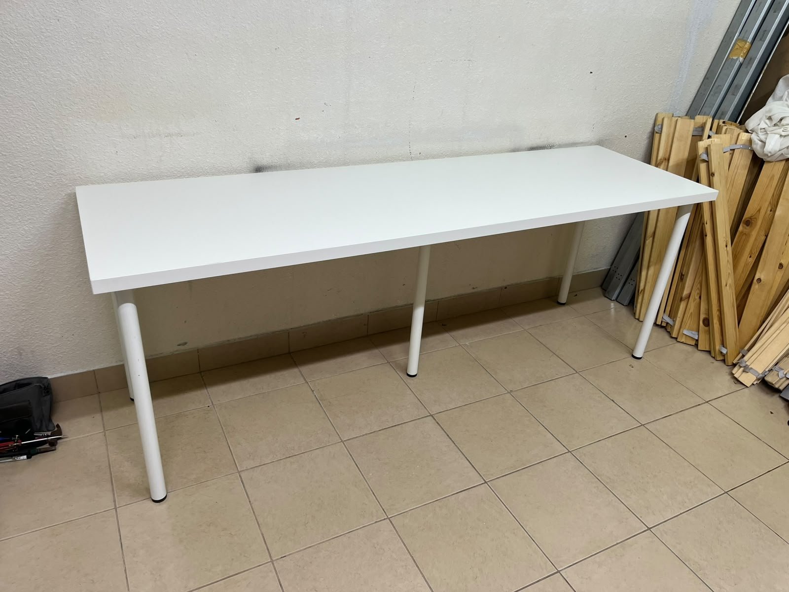 IKEA LAGKAPTEN / ADILS desk in white. - Image 9