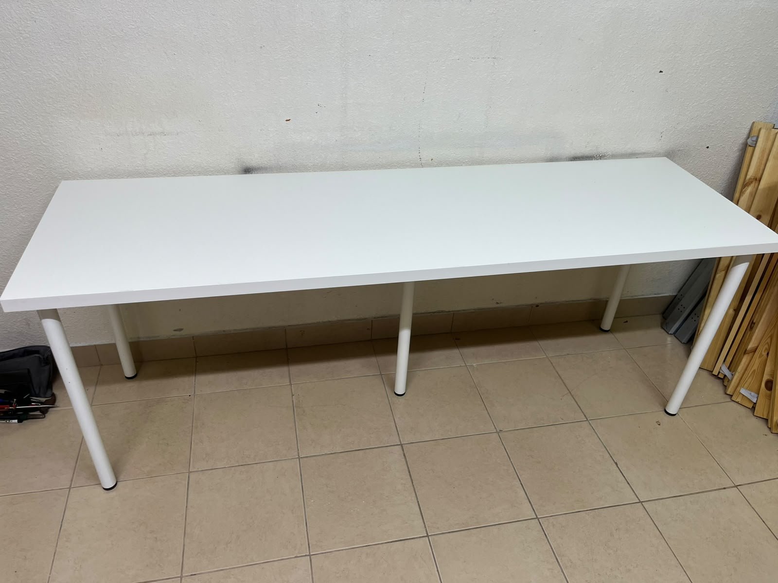 IKEA LAGKAPTEN / ADILS desk in white. - Image 7
