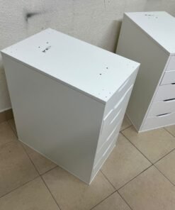 Two white IKEA ALEX drawer units (36x70 cm), featuring a practical and stylish design suitable for organizing items or serving as a desk base. - Image 7