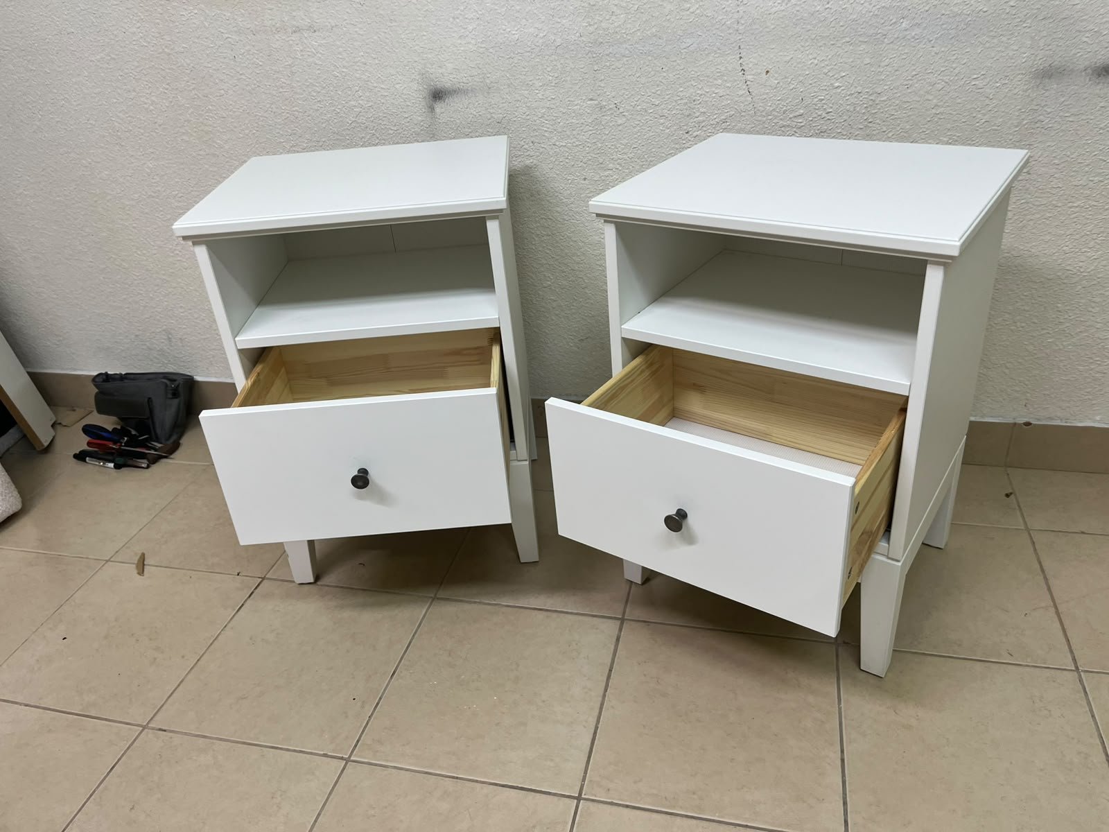 IKEA IDANÄS white bedside table, - Image 9