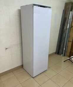 A white built-in upright freezer featuring multiple transparent storage drawers. - Image 2