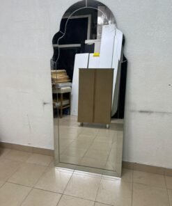 The arched, beveled-edge floor mirror—resembling the Bonnie mirror from Centrepoint—features elegant curved details that add visual depth and a sophisticated touch to any space. - Image 4
