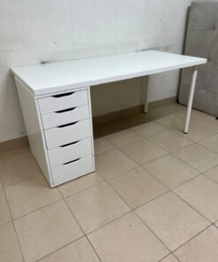 LAGKAPTEN / ALEX desk in white from IKEA