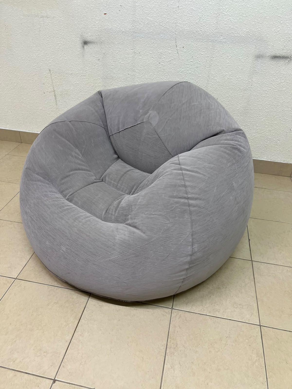 Intex Beanless Bag Chair (inflatable, without filling) – Grey.