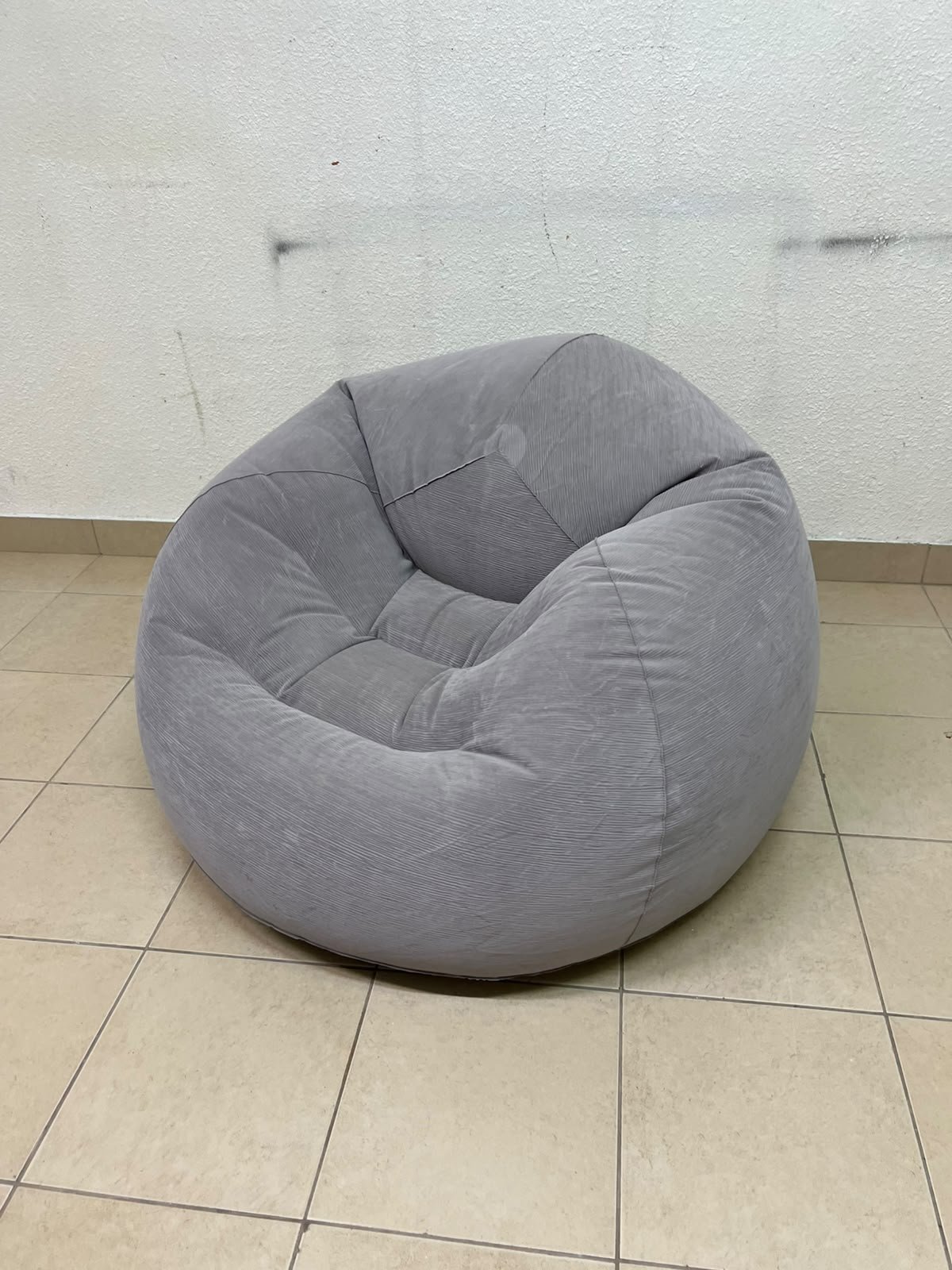 Intex Beanless Bag Chair (inflatable, without filling) – Grey. - Image 4