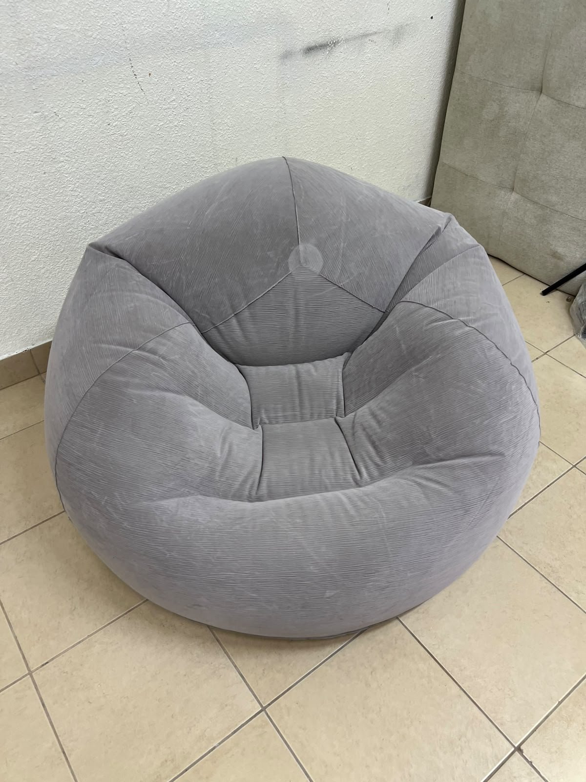 Intex Beanless Bag Chair (inflatable, without filling) – Grey. - Image 7