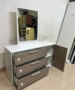 Thomas Dresser with Mirror (White/Walnut) from Danube Home. - Image 3
