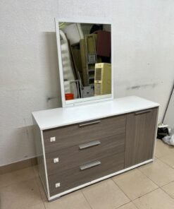 Thomas Dresser with Mirror (White/Walnut) from Danube Home. - Image 4