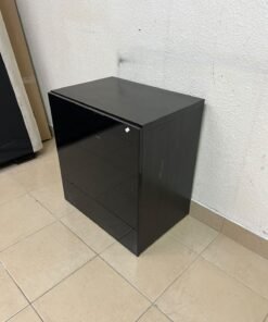 An IKEA BESTÅ series storage cabinet, featuring a high-gloss black door (Selsviken front). - Image 7