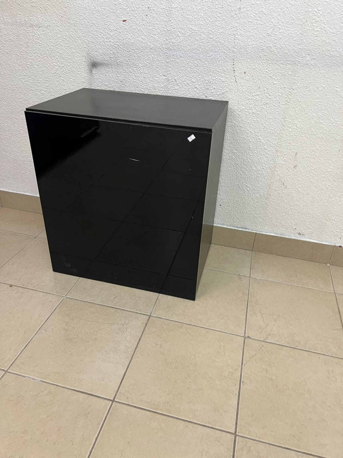 An IKEA BESTÅ series storage cabinet, featuring a high-gloss black door (Selsviken front). - Image 2