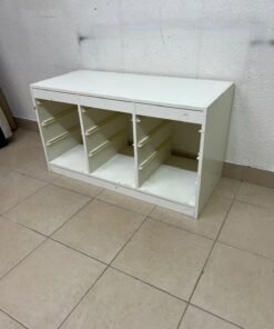 White storage frame from the IKEA TROFAST series, measuring 99x44x56 cm.
