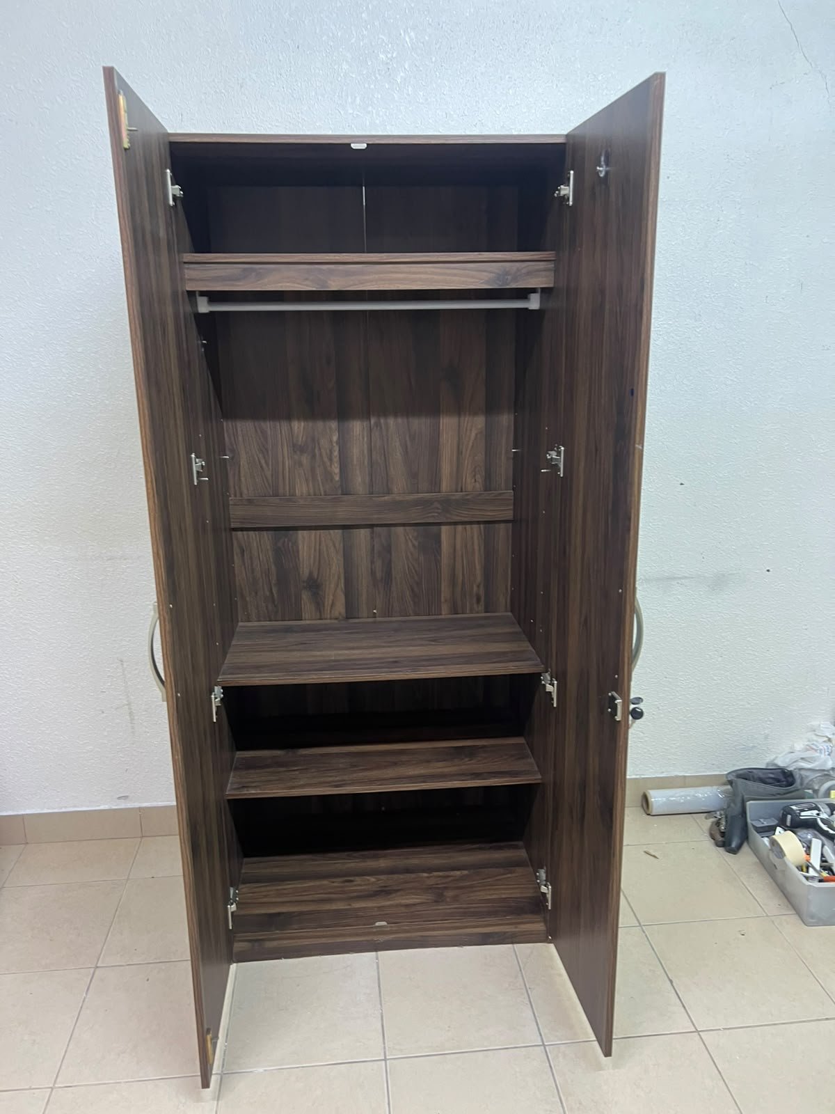 Kulltorp Plus 2-Door Wardrobe with Mirror and Lock from Home Box. - Image 7